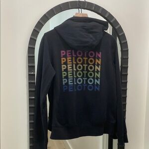 Peloton Black Hoodie Pink Accents